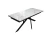 Стол DikLine EKX180, Керамика Белый глянец (К8/2), опоры черные (2 уп.)