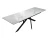 Стол DikLine EKX180, Керамика Белый глянец (К8/2), опоры черные (2 уп.)