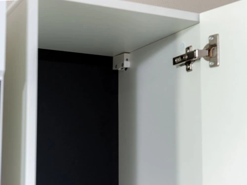 Стенка «Йорк» со шкафом, Белый/белый глянец