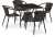 Комплект плетеной мебели T197BT/Y137C-W53 Brown (4+1)