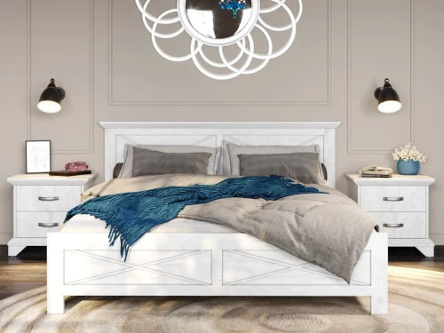 Спальня «Лорена» 3дв шк, Бетон Паин белый