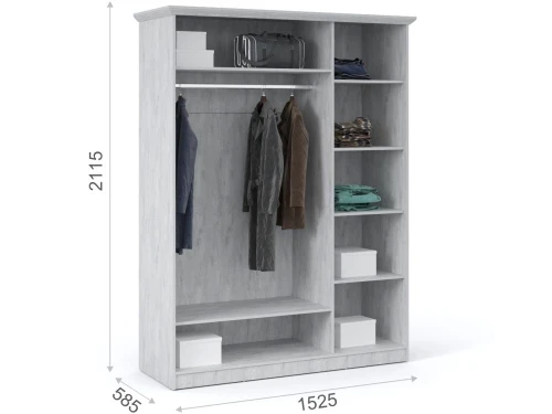 Спальня «Лорена» 3дв шк, Бетон Паин белый