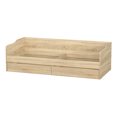 Кровать КР 1 с основанием и матрасом Софт, дуб сонома