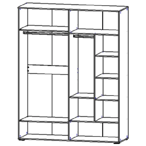 Шкаф «Оливия» 4Д КМК 0971.1, белый/ясень белый текстурный