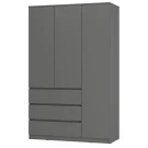Шкаф 3-х створчатый Симпл ШК-08, Графит Шкаф 3-х створчатый Симпл ШК-08, Графит