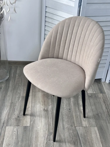 Стул БАРИ Marseille-13 Латте, велюр / черный каркас M-City