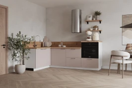 Готовая кухня КГ Угловой 1500х2400 (без пм) , Магнолия  Арника РМ в.3