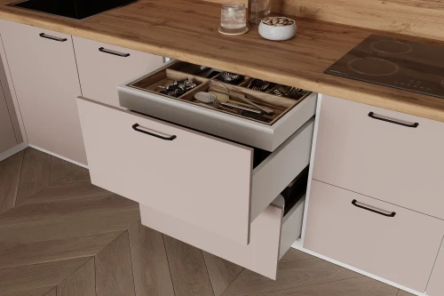 Готовая кухня КГ Угловой 1500х2400 (без пм) , Магнолия  Арника РМ в.3