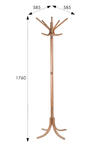 Вешалка напольная В 8Н светло-коричневый