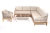 "Канны" модульная угловая лаунж-зона из роупа (веревки), основание дуб, цвет бежевый