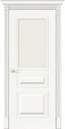 Межкомнатная дверь шпон mr.wood Вуд Классик-15.1 Whitey White Сrystal