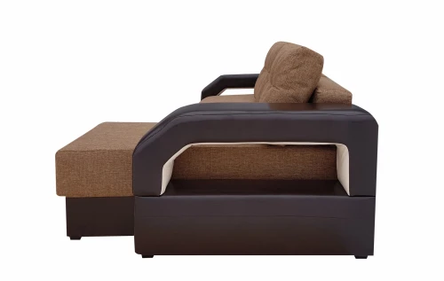 Диван еврокнижка Манчестер УГЛОВОЙ 160 рогожка коричневая НПБ