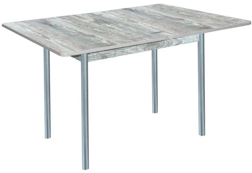 Симпл стол обеденный раскладной бетон темный/металлик