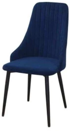 Стул К / черный/велюр синий