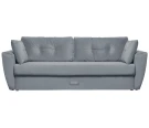 Диван еврокнижка Амстердам 160 ЛЮКС 12 ВЕЛЮР СЕРЫЙ