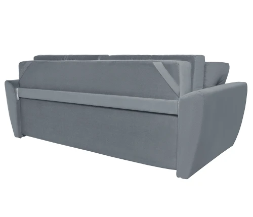 Диван еврокнижка Амстердам 160 ЛЮКС 12 ВЕЛЮР СЕРЫЙ