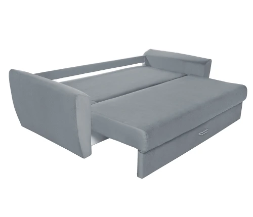 Диван еврокнижка Амстердам 160 ЛЮКС 12 ВЕЛЮР СЕРЫЙ