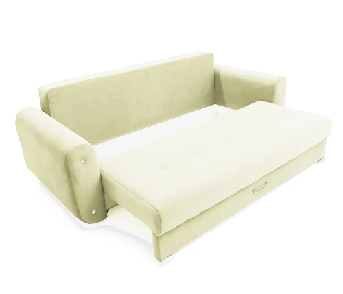 Диван еврокнижка  Вега, велюр бежевый, 150