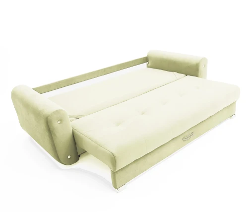 Диван еврокнижка  Вега, велюр бежевый, 150