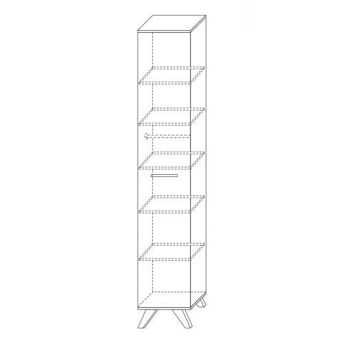 Шкаф 400 высокий Вега Скандинавия лиственница темная