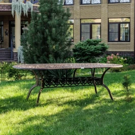 Обеденный стол WILHELM 220 из литого алюминия