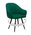 Стул DikLine 439 поворотный, K13 изумруд, ножки черные