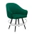 Стул DikLine 439 поворотный, K13 изумруд, ножки черные