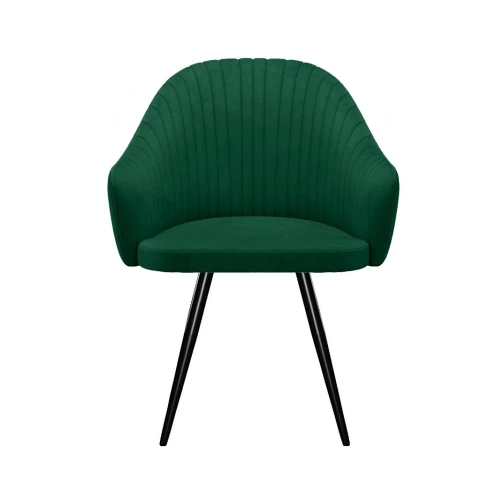Стул DikLine 439 поворотный, K13 изумруд, ножки черные