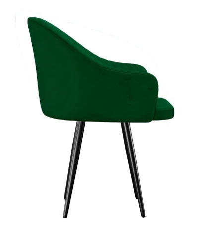 Стул DikLine 439 поворотный, K13 изумруд, ножки черные