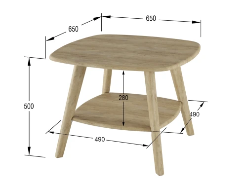 Стол журнальный Хадсон дуб сонома/сонома