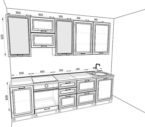 Кухня Ницца Роял Комплектация 1