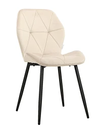 DC826 Стул мягкий, КАКАО#G62-14 велюр, каркас металл черный КРУГЛЫЙ