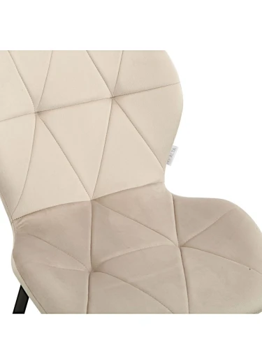 DC826 Стул мягкий, КАКАО#G62-14 велюр, каркас металл черный КРУГЛЫЙ