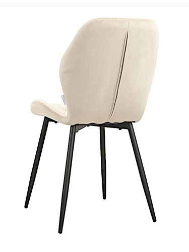 DC826 Стул мягкий, КАКАО#G62-14 велюр, каркас металл черный КРУГЛЫЙ