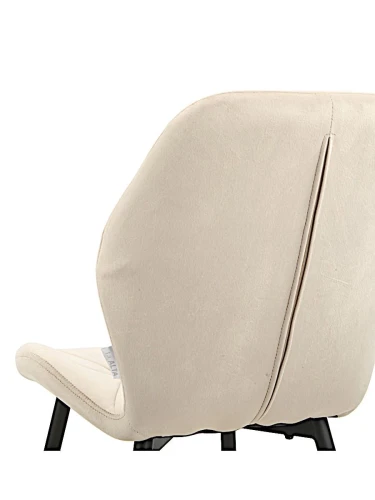 DC826 Стул мягкий, КАКАО#G62-14 велюр, каркас металл черный КРУГЛЫЙ