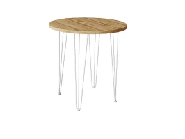 Стол обеденный круглый TLC-2.2 Wotan Oak White 2S 732*750*750