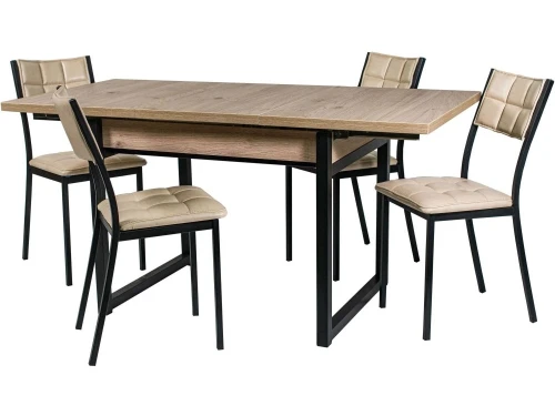 Стол М64 «АРТ» ДП1-02-05 1100(2000)*760 ЛДСП «Эврика», черный матовый