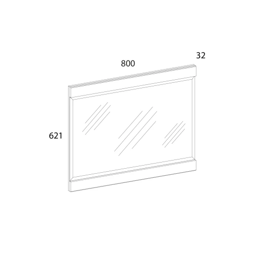 Зеркало навесное, JAZZ, цвет Каштан найроби