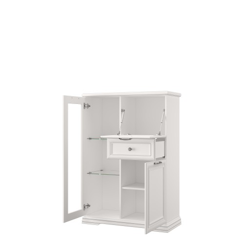 SEVILLA, Шкаф с витриной 1V2D1S. Цвет БЕЛЫЙ