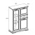 SEVILLA, Шкаф с витриной 1V2D1S. Цвет БЕЛЫЙ