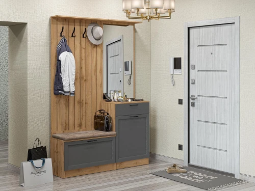 Готовая прихожая Стиль-02 Stormy Silkwood Дуб Вотан