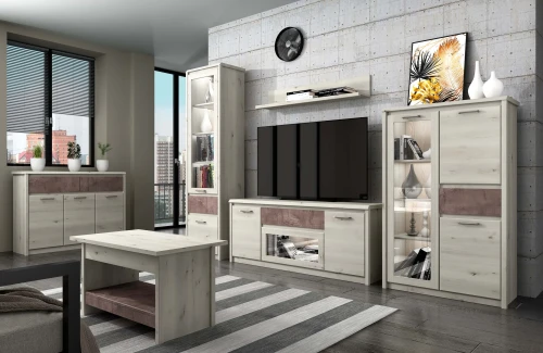 Стол журнальный 1S, BJORK, цвет ольха полярная/оникс