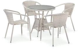 Комплект плетеной мебели T705ANT/Y137C-W85 4Pcs Latte