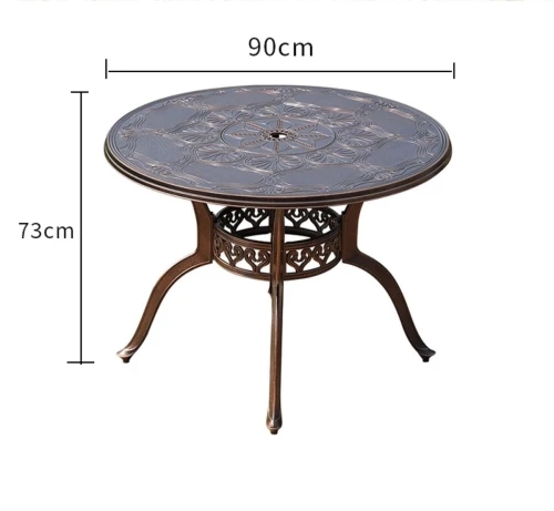 Комплект мебели из литого алюминия стол Палм(100см) + 4 кресла Финляндия