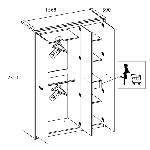 Ящик 46, JAZZ, Цвет КАШТАН НАЙРОБИ