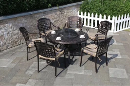 Комплект мебели из литого алюминия Sangay с мангалом