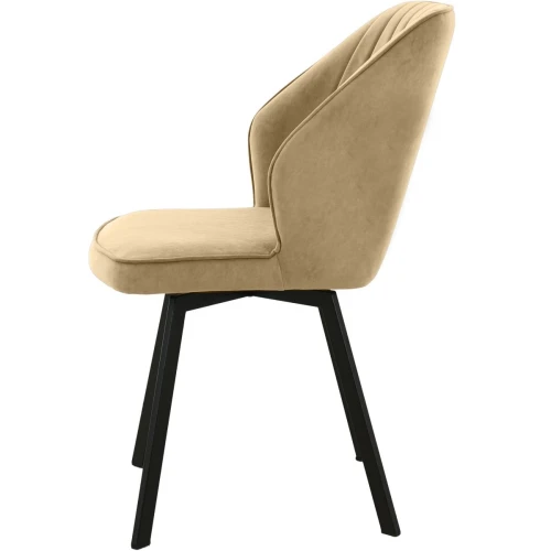 Стул «Вермут», велюр Бренди крем, каркас вращения черный