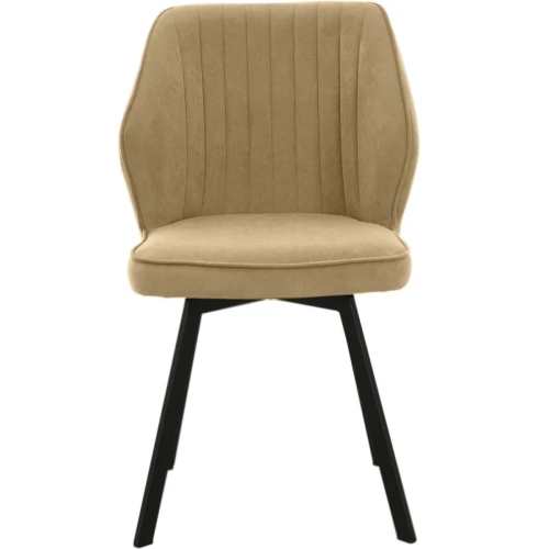 Стул «Вермут», велюр Бренди крем, каркас вращения черный