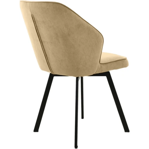 Стул «Вермут», велюр Бренди крем, каркас вращения черный