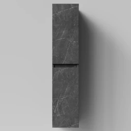 Пенал Бест 30 (2 двери) подвесной, Мрамор Графит софт тач ПВХ 4044-3, левый